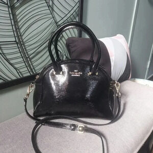KATE SPADE ♠️ |  Satchel Bowling Bag Ajustable Strap Black Patent Leather